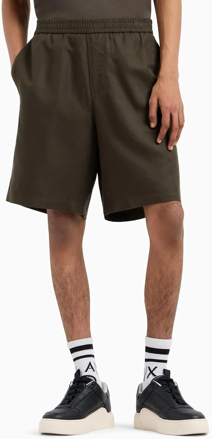 Armani Exchange Men's Linen Mix Short