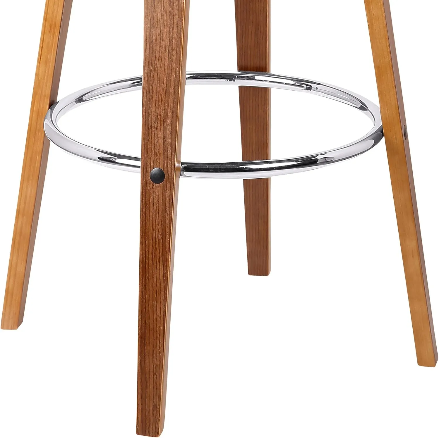 Armen Living Harbor Mid-Century Swivel Counter Height Backless Barstool Brown/Walnut/26 Inch