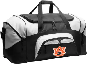 Auburn University Duffel Bag LARGE Auburn Suitcase or Gym Bag for Men Ladies Him or Her! (Auburn Logo, Black)