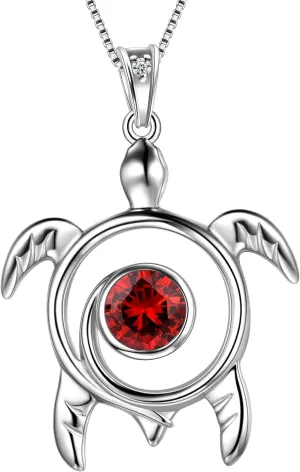 Aurora Tears Turtle Necklace/Earrings/Ring Set Celtic Spiral 925 Sterling Silver Sea Animal Viking Swirls Turtle Jewelry Sets Women Birthstone Ancient Symbol Crystal Cute Jewellery