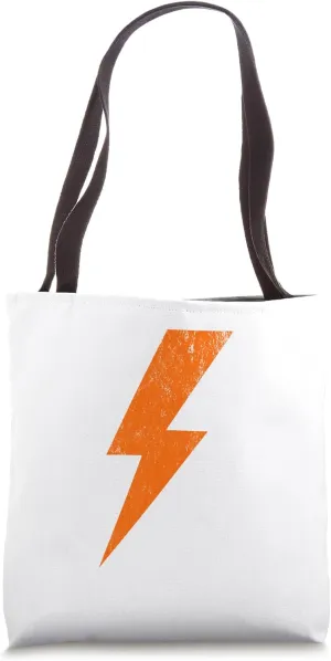 Awesome Retro bolt of orange Lightning Tote Bag