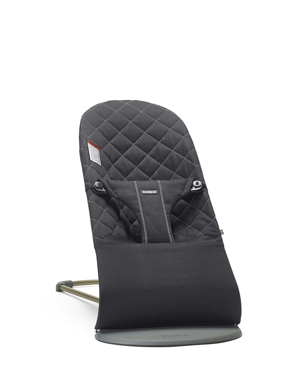 BabyBjörn Fabric Seat for Bouncer, Cotton, Classic Quilt, Black