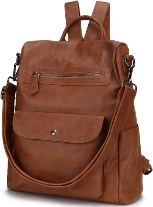 Backpack Purse for Women,Fashion Anti-Theft PU Leather Travel Shoulder Bag for Ladies Large Satchel VONXURY