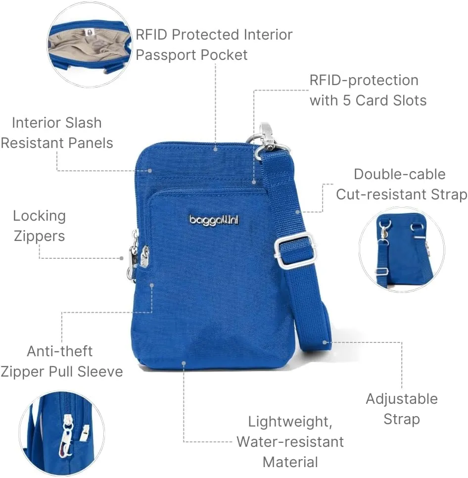 Baggallini Securtex Anti-Theft Activity Crossbody Bag