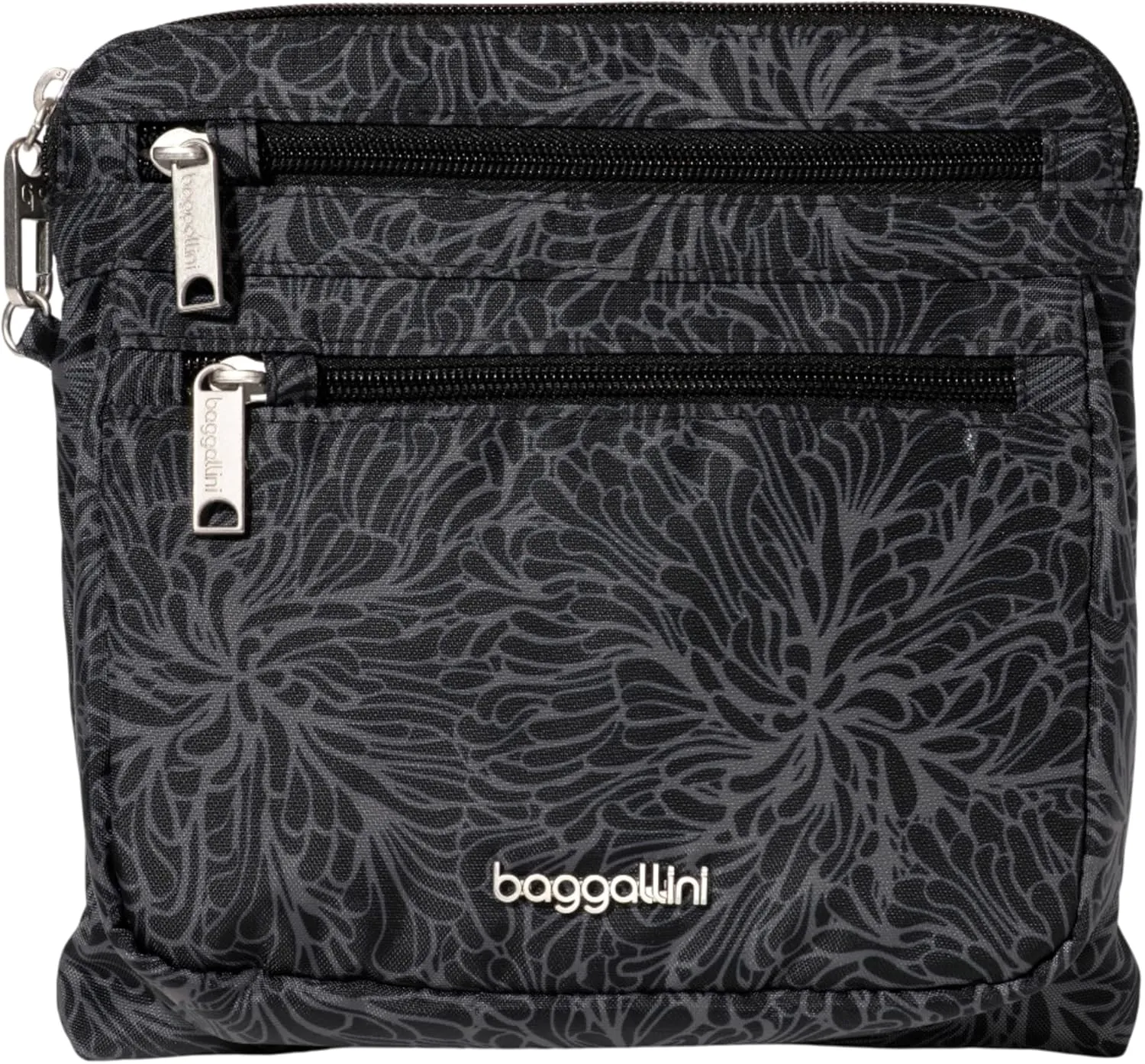 Baggallini Securtex Anti-Theft Crossbody Travel Purse with RFID Card Slots, Locking Zippers & Cut-Resistant Strap