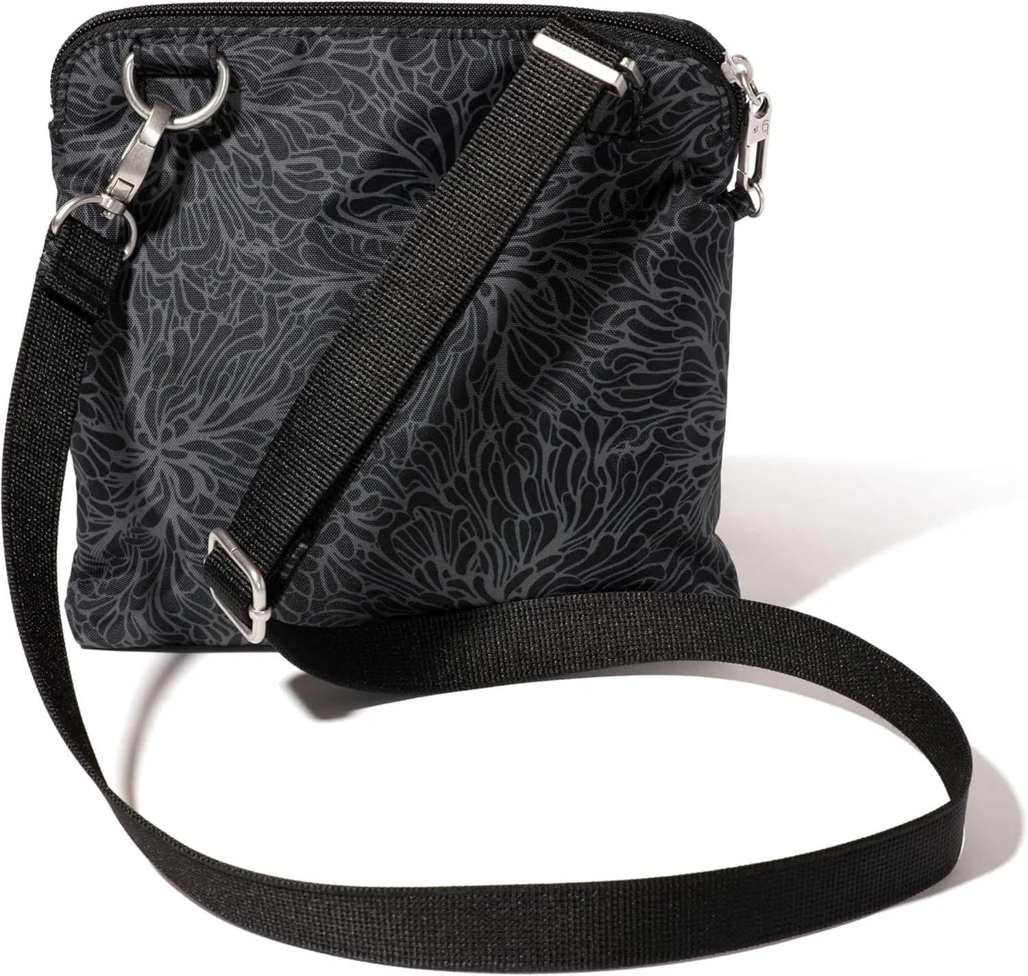 Baggallini Securtex Anti-Theft Crossbody Travel Purse with RFID Card Slots, Locking Zippers & Cut-Resistant Strap
