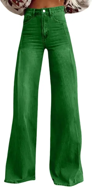 Baggy Jeans for Women Summer Wide Leg Vintage Pant Denim 90s Y2K Streetwear High Waisted Straight Pants with Pockets