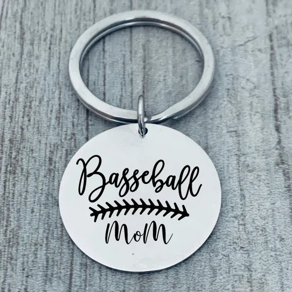 Baseball Mom Keychain