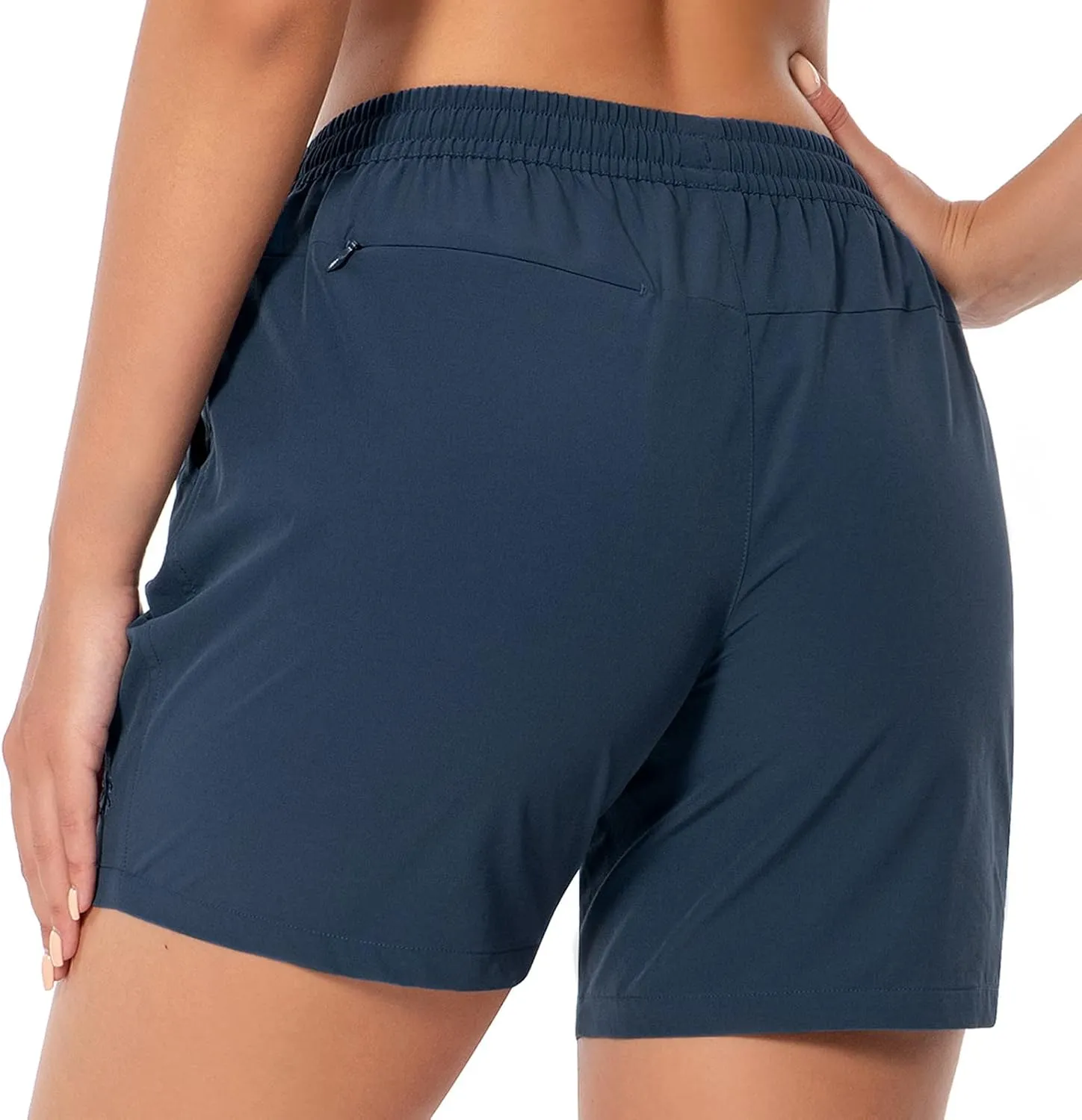 BASSDASH Women’s 5” Fishing Hiking Quick Dry Cargo Shorts with Zipper Pockets UPF 50  Water Resistant Summer Casual Shorts