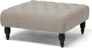 Baxton Studio Keswick Linen Modern Tufted Ottoman, Beige