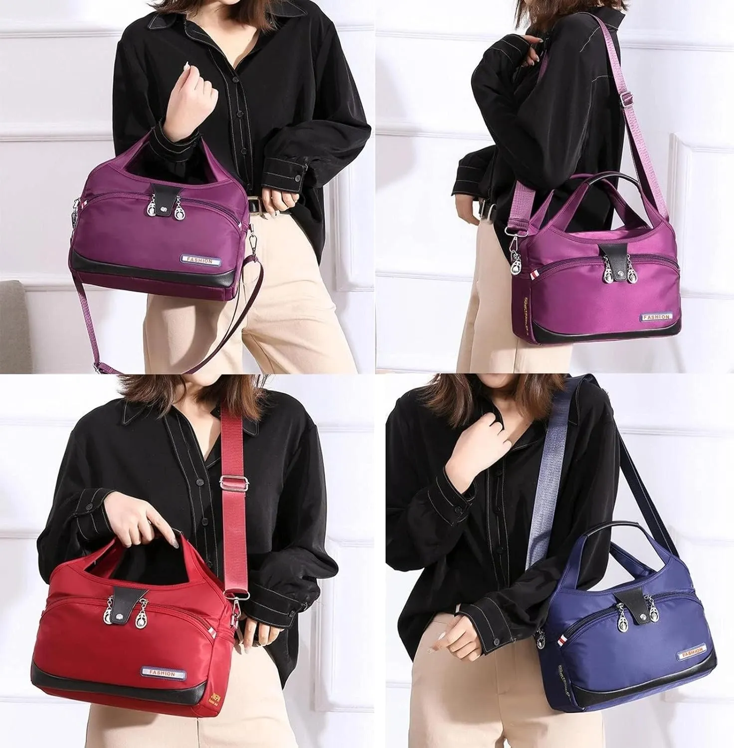 Beautifuldeer Anti Theft Handbag,Fashion Anti-Theft Handbag for Women,Casual Waterproof Shoulder Crossbody Bag