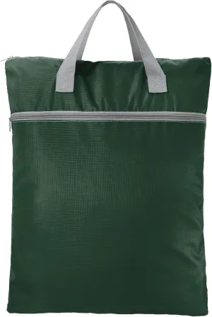 BeeGreen Dark Green Laundry Bag for Traveling with Handles & Zipper Pockets Hanging Laundry Hamper Heavy Duty Collapsible for Dirty Clothes College Dorm Gym Beach Pool Swimsuit