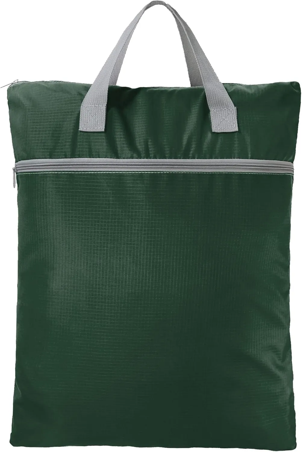 BeeGreen Dark Green Laundry Bag for Traveling with Handles & Zipper Pockets Hanging Laundry Hamper Heavy Duty Collapsible for Dirty Clothes College Dorm Gym Beach Pool Swimsuit
