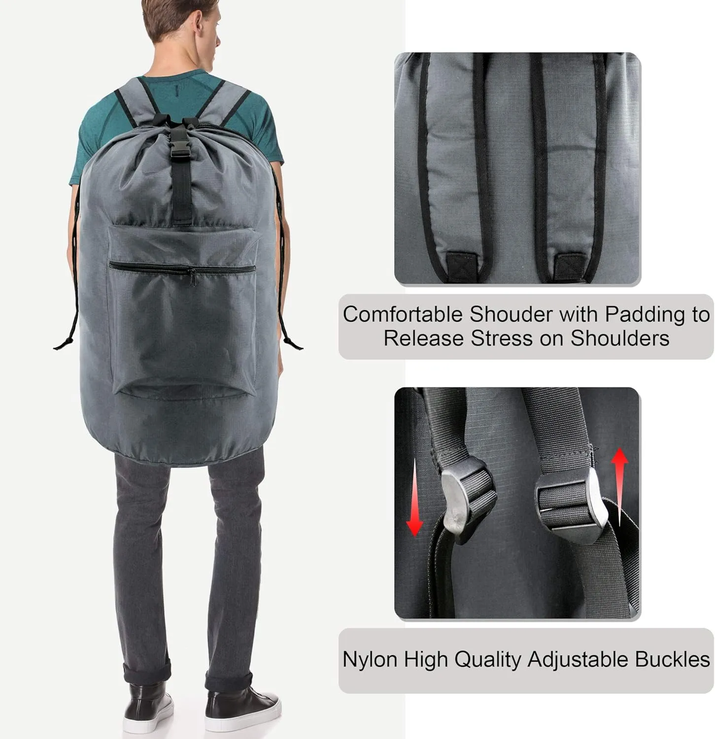 BeeGreen Laundry Backpack Bag Extra Large Heavy Duty