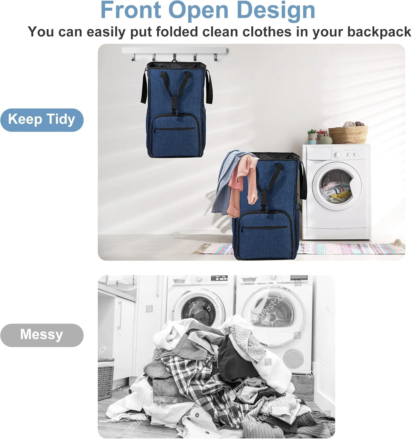 BeeGreen Laundry Backpack Bag Extra Large Heavy Duty