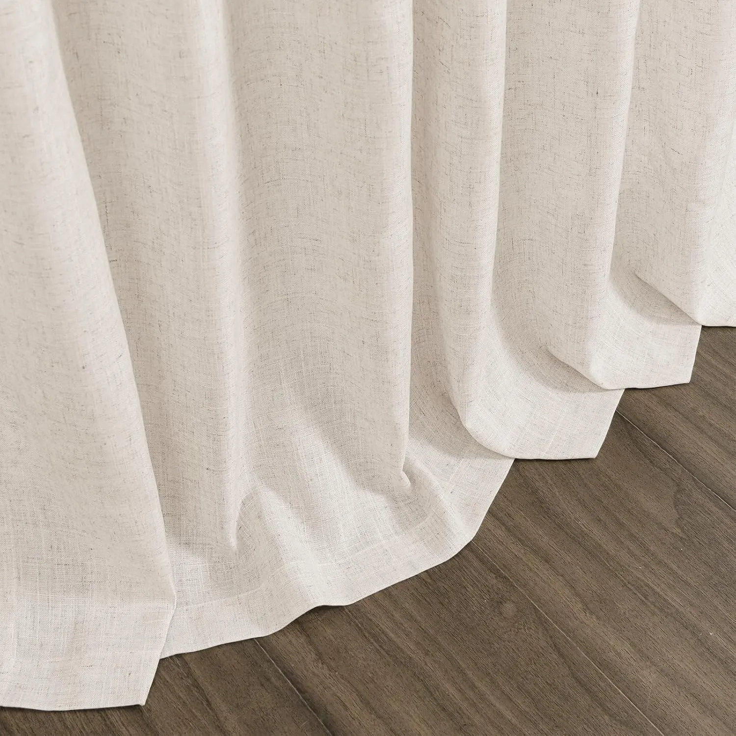 Beige Flax Linen Curtains 84 inches Long for Living Room 2 Panel Tan Burlap Textured Drapes Semi Sheer Privacy Khaki Window Curtain Country Rustic Farmhouse Canvas Cloth Curtain for Dinning Room