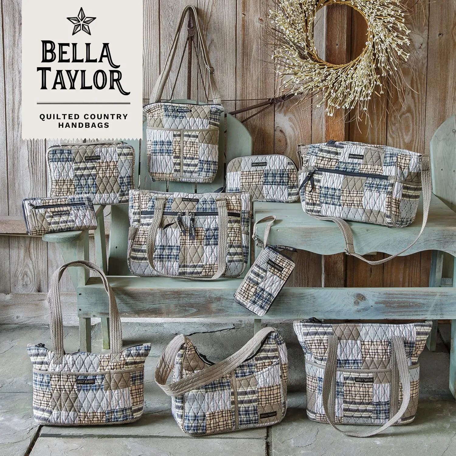 Bella Taylor Claire Crossbody Shoulder Bag, Multicompartment Purse for Women