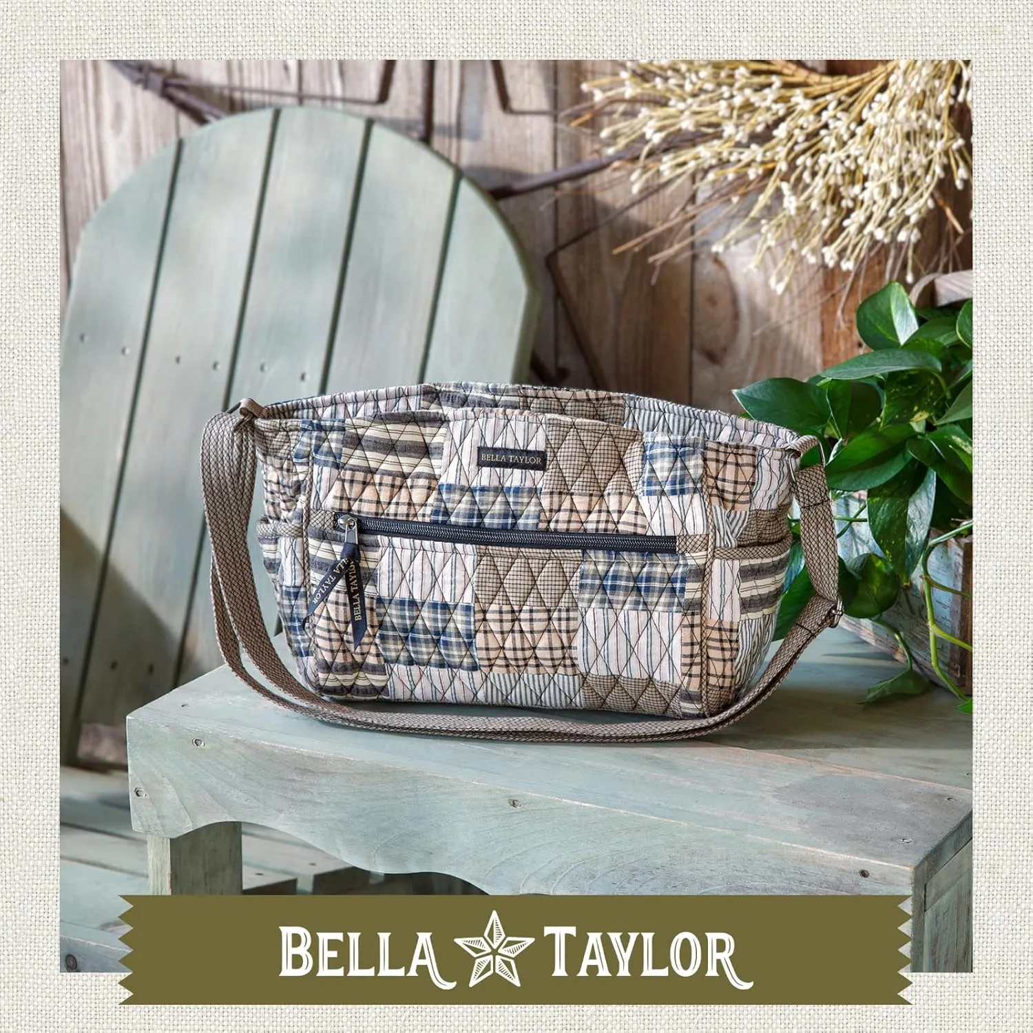 Bella Taylor Claire Crossbody Shoulder Bag, Multicompartment Purse for Women