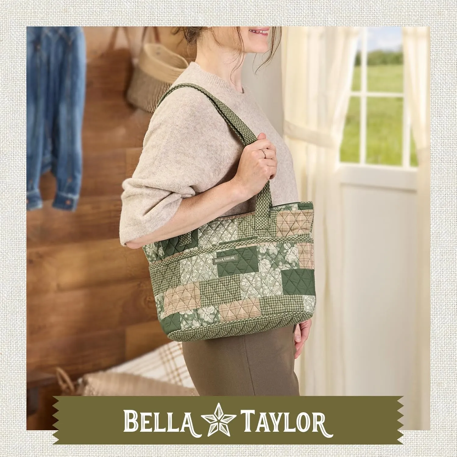 Bella Taylor Small Tote | Lightweight Quilted Fabric Purses for Women