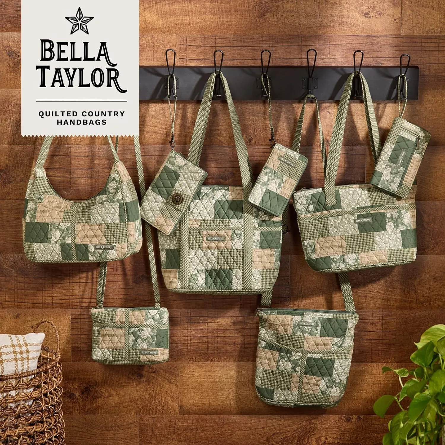 Bella Taylor Small Tote | Lightweight Quilted Fabric Purses for Women