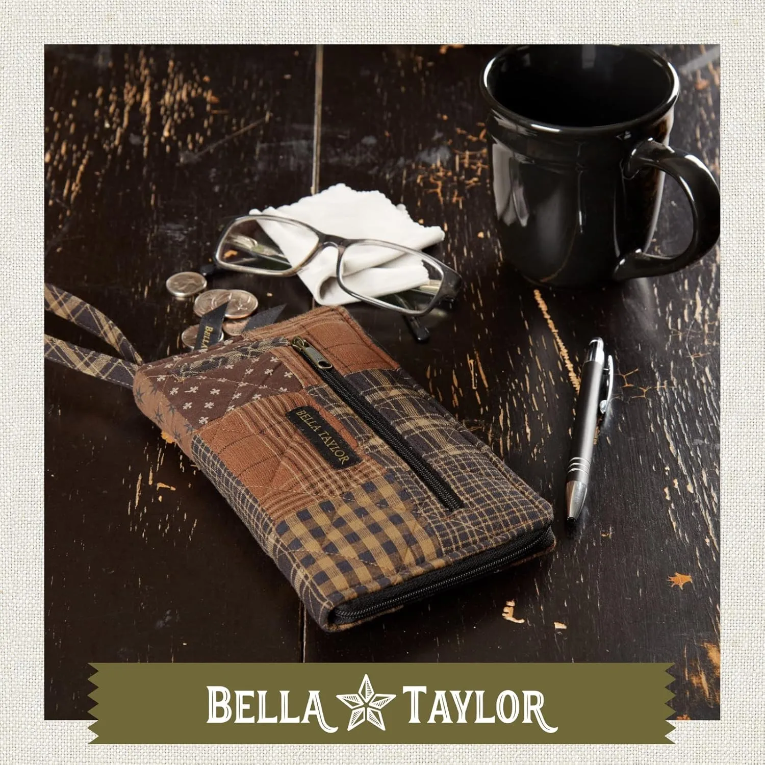 Bella Taylor Wrist Strap Wallet for Women | Multi Card Zip Around Wallet with RFID Protection and Wristlet Strap
