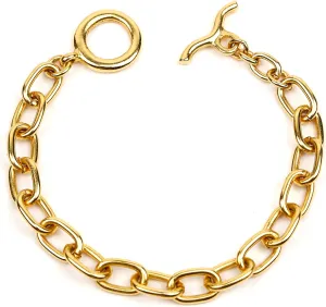 Ben-Amun Bracelet for Women, Handcrafted Elegance From New York City, 7”, 24K Gold Electroplated with Toggle Closure