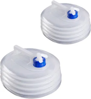 BESPORTBLE 2pcs Portable Water Bag Water Container Water Bucket Practical Folding Water Tank Transparent Kettle Picnic Supplies Water Carrier Camping Water Storage Bottle White Pe