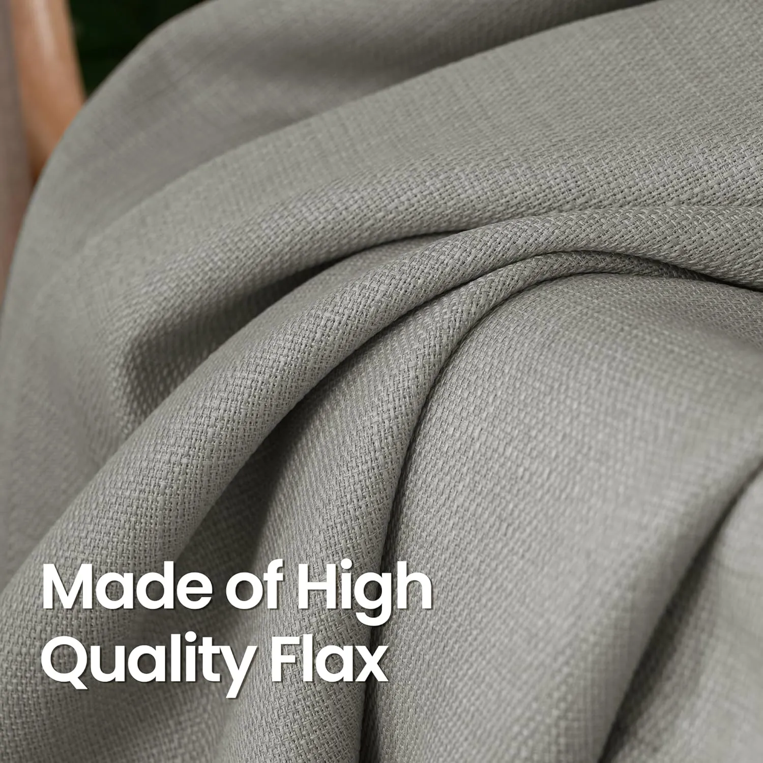 BGment Faux Linen Curtains for Living Room 84 Inch Length 2 Panels Set, Burlap Textured Thick Long Curtains Light Filtering Privacy Window Curtain Drapes with Grommet, 52 Inch Wide Each Panel, Grey