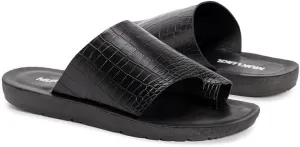 Black Croc-Embossed About Face Sandals (us_footwear_size_system, adult, women, numeric, medium, numeric_7)