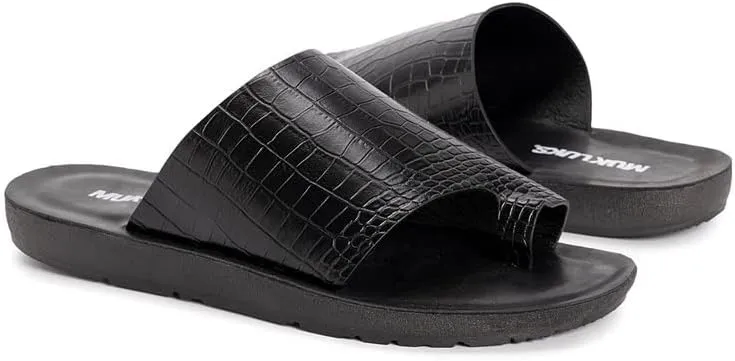 Black Croc-Embossed About Face Sandals (us_footwear_size_system, adult, women, numeric, medium, numeric_7)