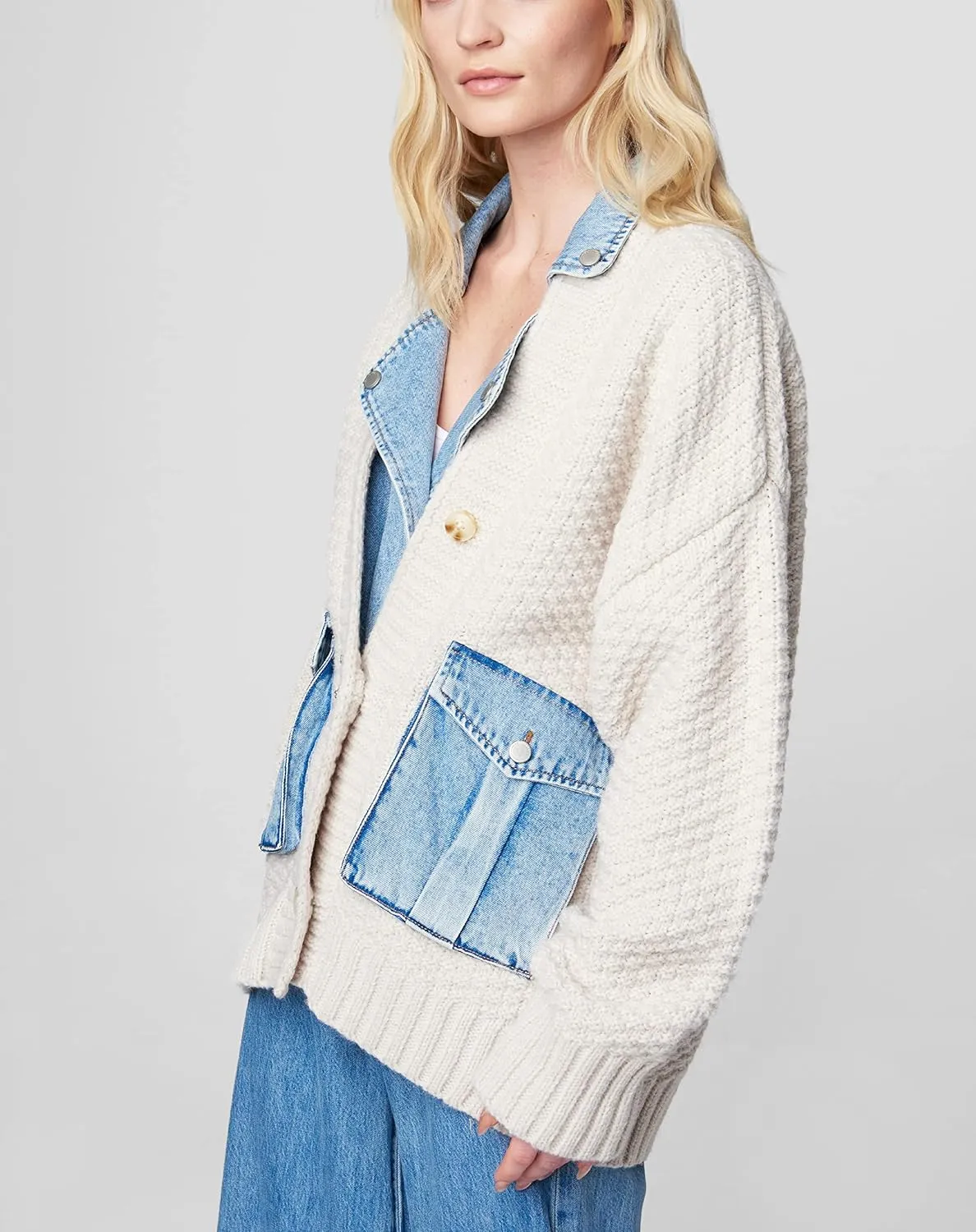[BLANKNYC] Womens Button Up Cardigan
