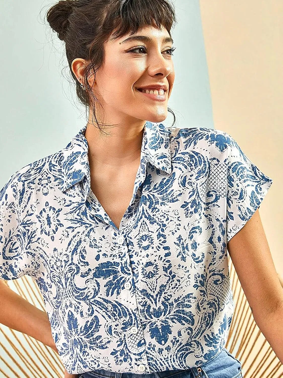 Blouses for Women Fashion, Long Sleeve Button Down Shirts Dressy Casual Tops