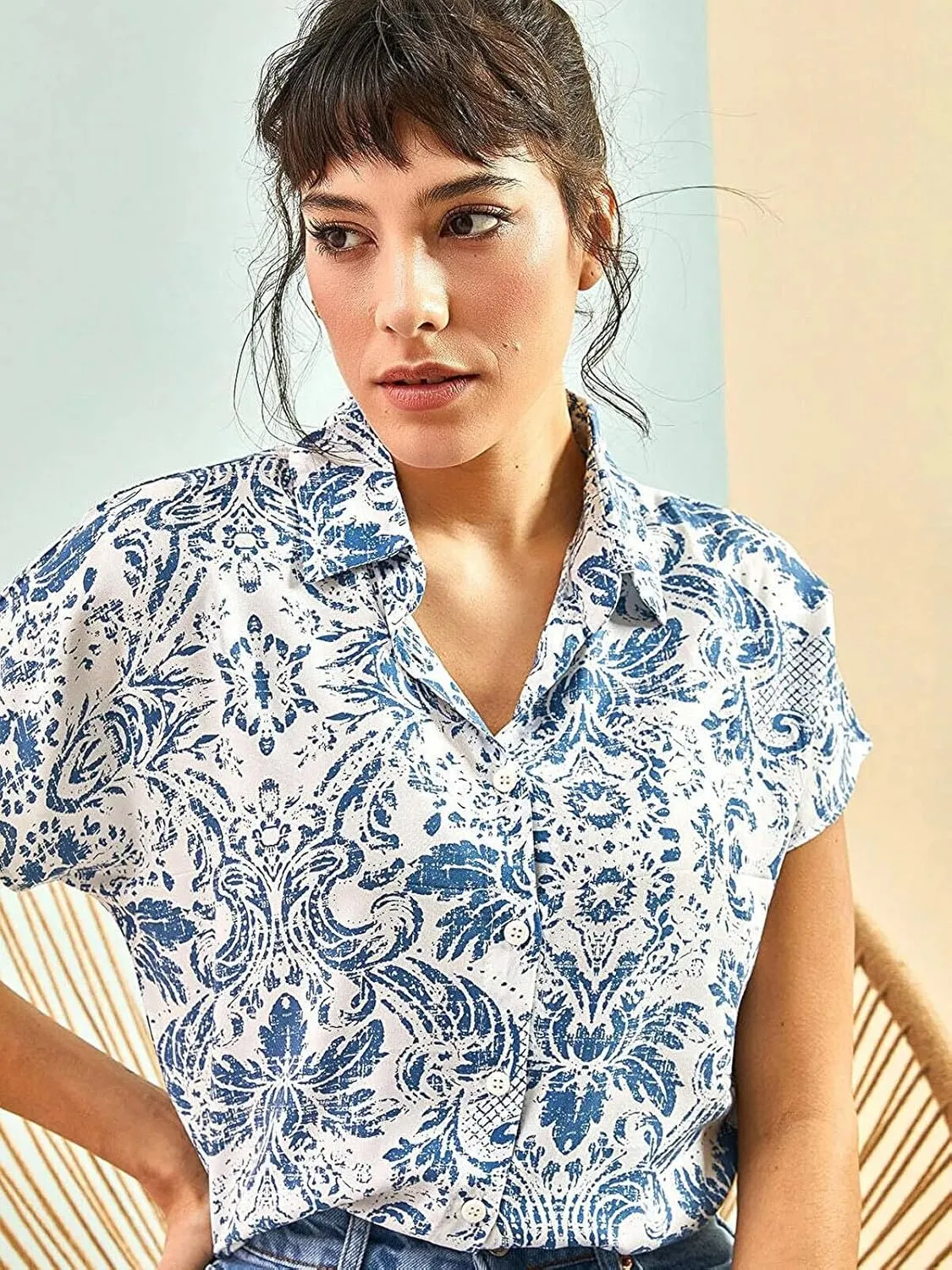 Blouses for Women Fashion, Long Sleeve Button Down Shirts Dressy Casual Tops