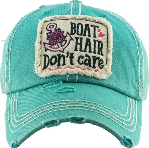 Boat Hair Don't Care Women's Vintage Cotton Baseball Hat