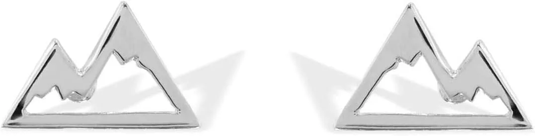 Boma Jewelry Sterling Silver Snow-Cappped Mountain Stud Earrings