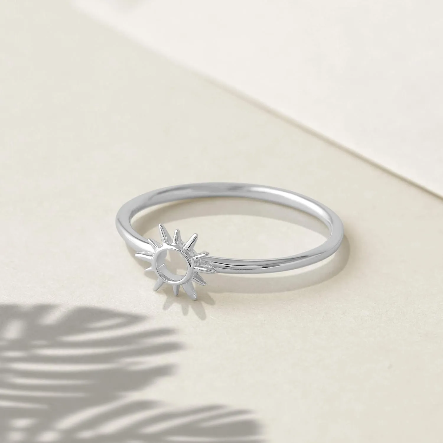 Boma Jewelry Sterling Silver Sunburst Open Circle Ring