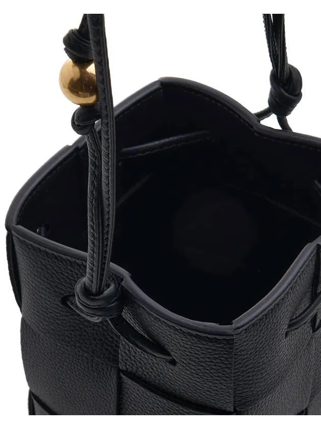 Bottega Veneta Cassette Intrecciato Mini Bucket Bag Black