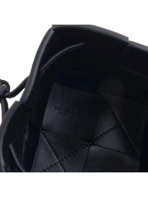 Bottega Veneta Cassette Intrecciato Mini Bucket Bag Black
