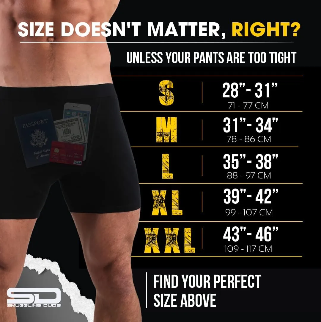 Boxer Brief Shorts - Anti Theft, Pickpocket Proof, Travel Pocket Underwear