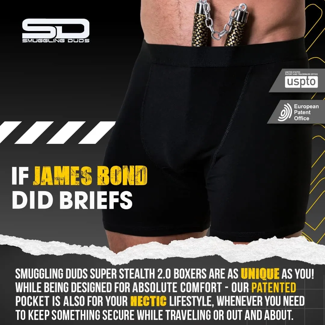 Boxer Brief Shorts - Anti Theft, Pickpocket Proof, Travel Pocket Underwear