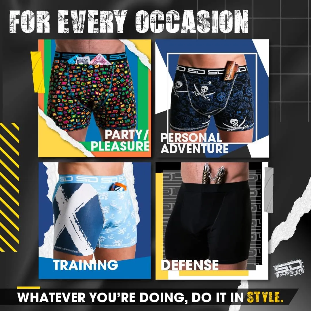 Boxer Brief Shorts - Anti Theft, Pickpocket Proof, Travel Pocket Underwear