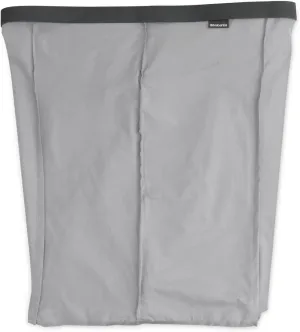 Brabantia - Bo Laundry Hamper Bag 2 x 12 Gal - Replacement Bag for Bo Laundry Hamper - Dual Compartments for Easy Sorting - Portable & Hygienic - Cotton Bag with Velcro Closing - Gray