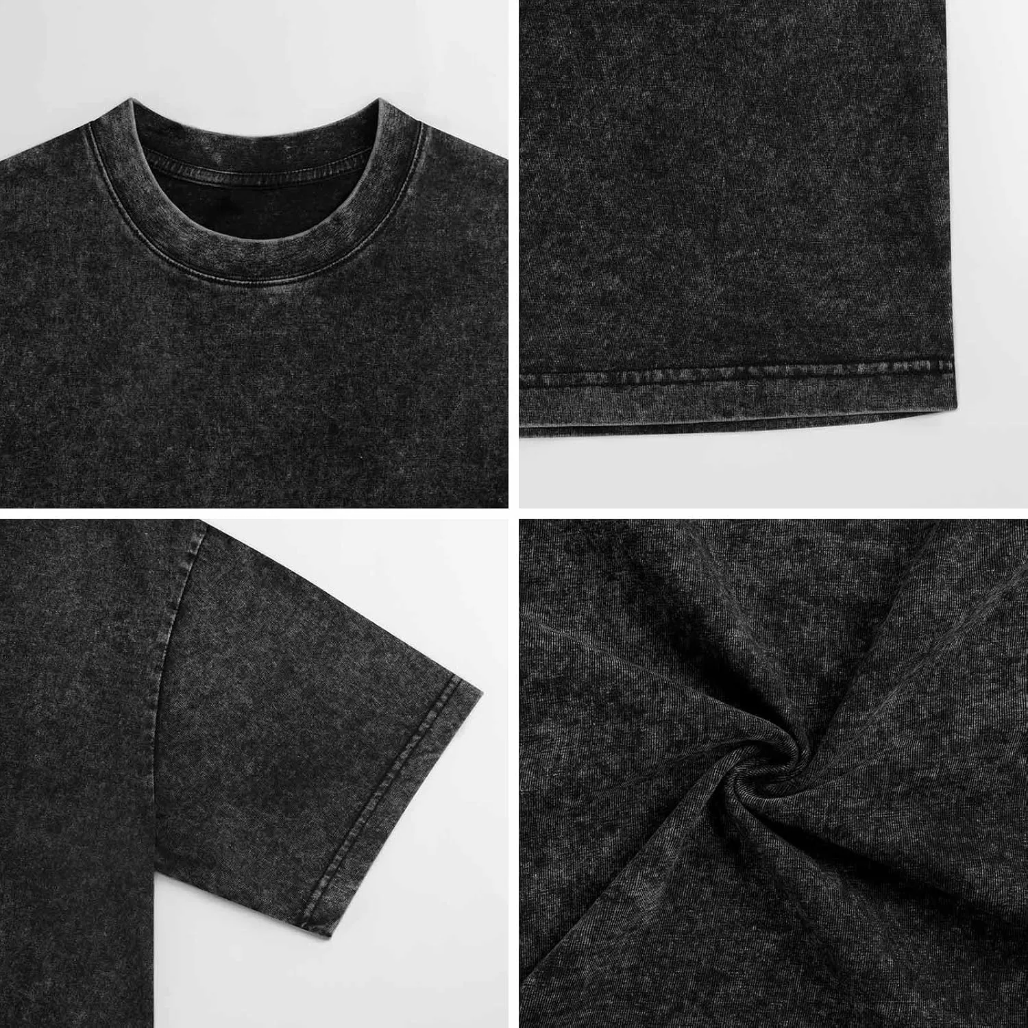 Breathable Retro Oversized Cotton T-Shirts Edgy Shirts Crew Neck Tops