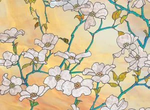 Brewster PF0708 Dogwood Sidelight Premium Film, Orange 11.5x78 Inch, White, 6.24 Sq Ft (Pack of 1)