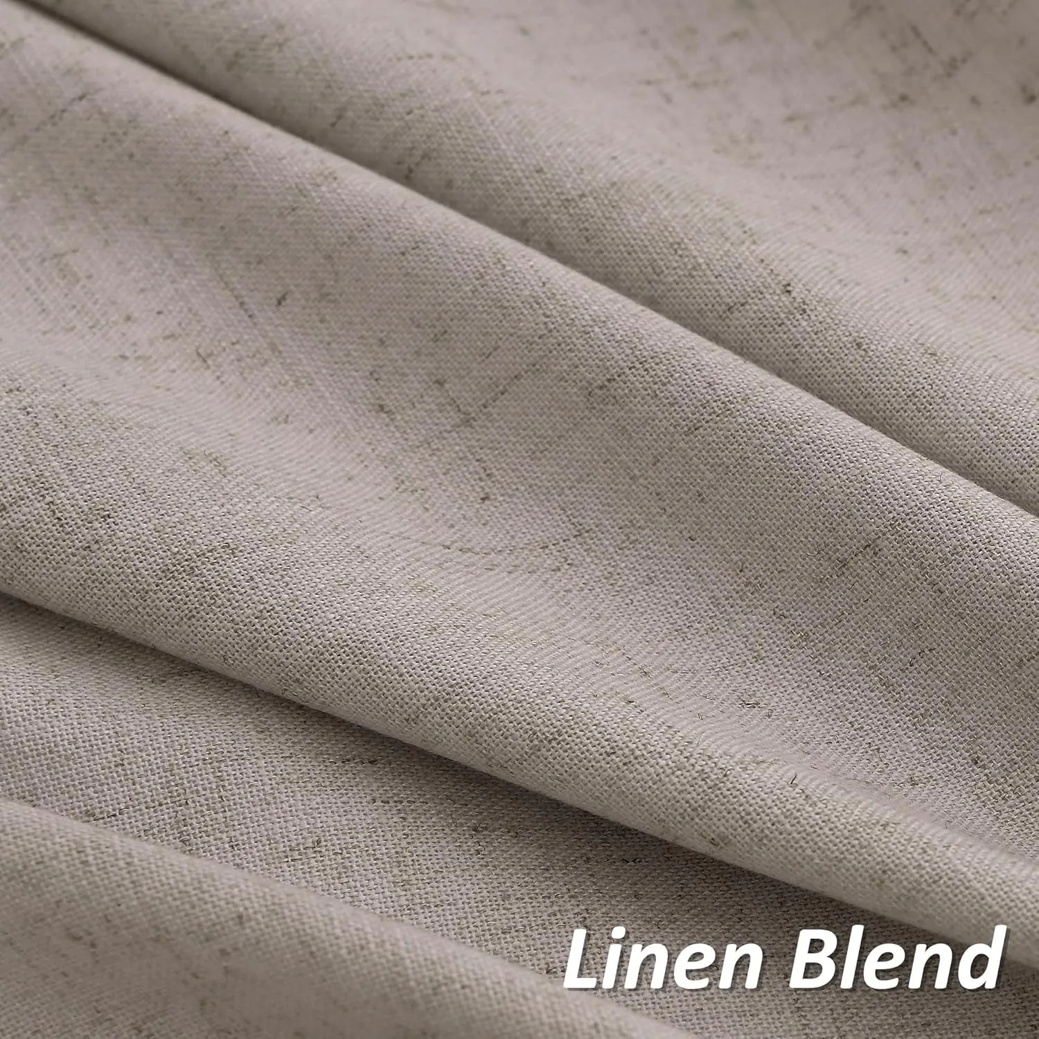 Brown Grey Linen Curtains 84 Inches Long 2 Panel Set Rod Pocket Semi Sheer Dining Room Cozy Bedroom Decor Cotton Look Country Rustic Farmhouse Boho Curtains 52x84