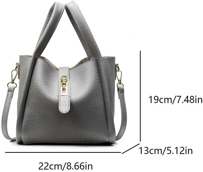 Bucket Bag for Women Leather Bucket Bags Trendy Bucket Purse Vintage Shoulder Bag Women's Tote Bags Handbags with Small Purse