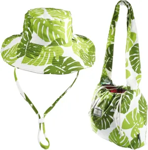Bucket Hat and Shoulder Bag Set for Women Wide Brim Summer Beach Cap Foldable Travel Fisherman Hat ﻿