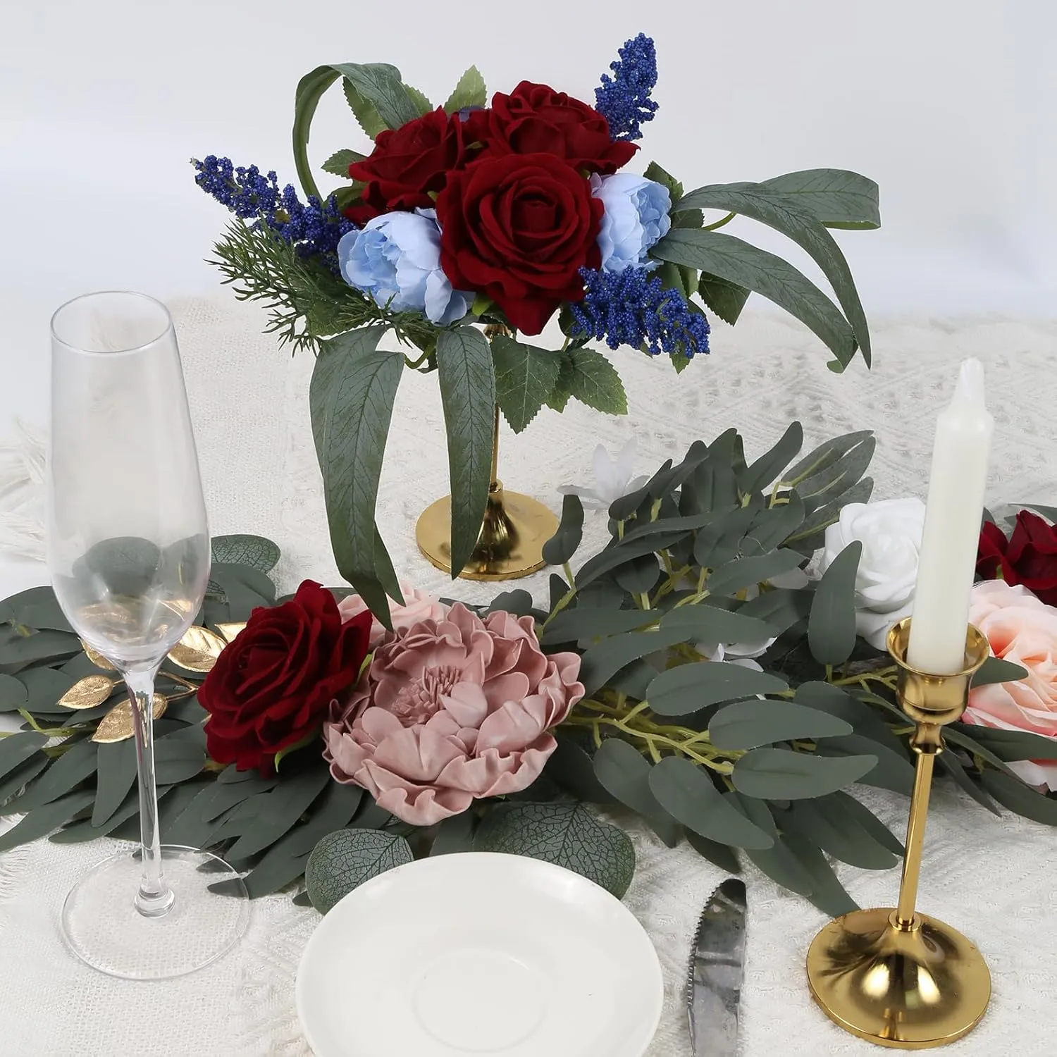 Burgundy Roses 16pcs Velvet Artificial Roses Maroon Flowers 3.15" Silk Roses for Bridal Bouquet Wedding Flowers for Floral Centerpieces Home Party Decor (Burgundy)