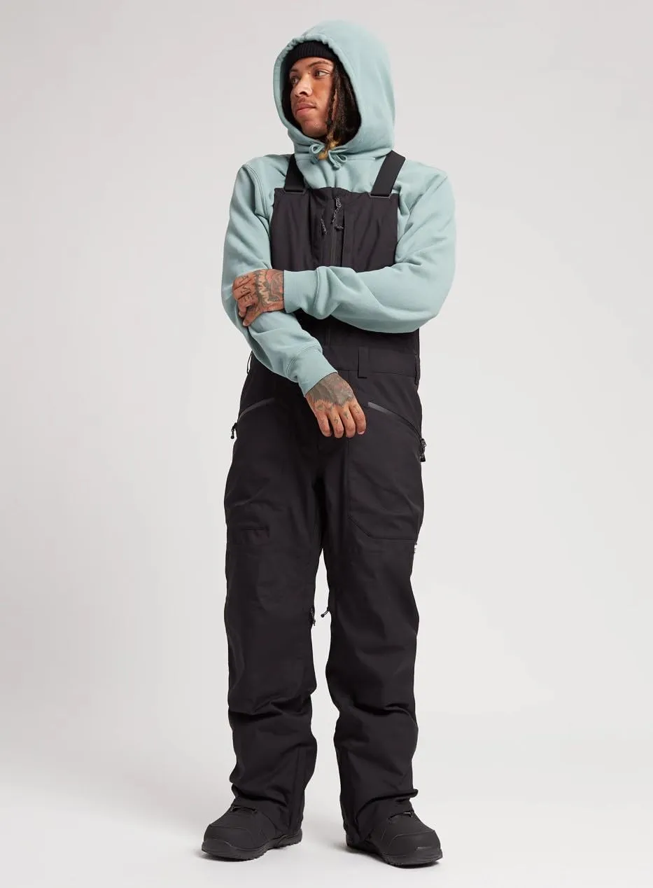 Burton Mens' Reserve 2L Waterproof Snow Bib Pants (Short)