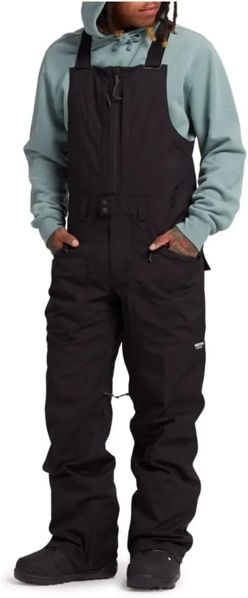 Burton Mens' Reserve 2L Waterproof Snow Bib Pants (Short)